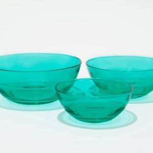 Social Studies Emerald Green Nesting Bowls Set of 3
